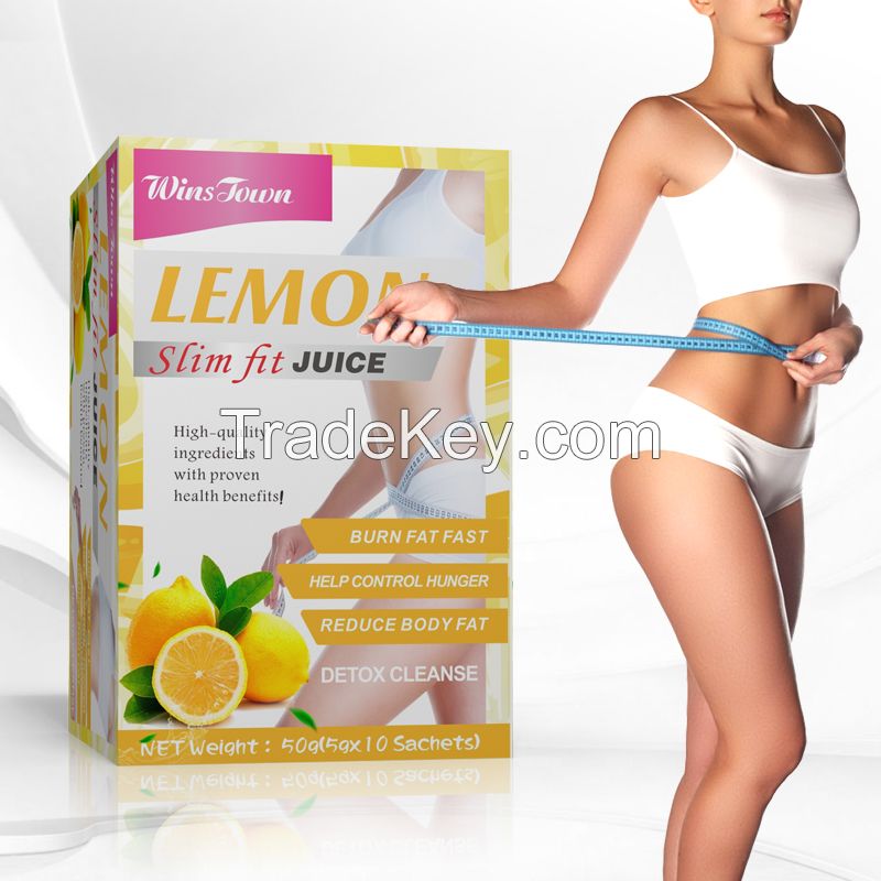 wholesale Private label Instant slim lemon fruit juice powder diet herbs supplement Weight loss Detox juice