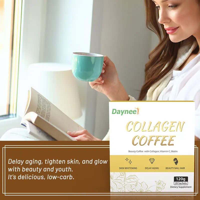 Chinese OEM Instant Skin Whitening Coffee Blend Collagen coffee powder For woman