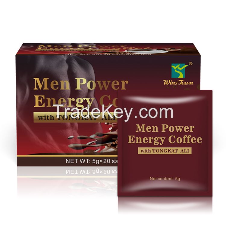 ODM OEM Power coffee Energy herbal healthy Ganoderm Instant Coffee with tongkat ali &amp; ginseng