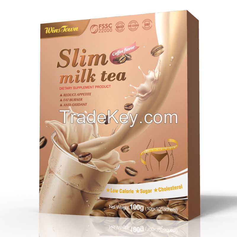 Slimming milk tea Private Label Loss Weight Healthy No Diet Concentrate Instant Powder Lemon Slim Fit milk tea