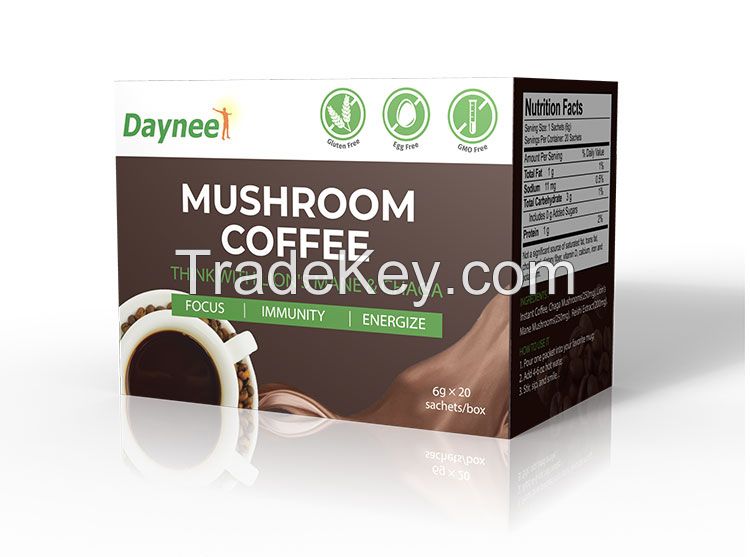 Daynee mushroom coffee powder organic herbal natural Chaga Reishi healthy amino acids health supplements improve immunity coffee No reviews yet