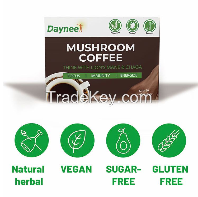 Daynee mushroom coffee powder organic herbal natural Chaga Reishi healthy amino acids health supplements improve immunity coffee No reviews yet