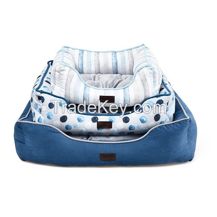 New Type Various Styles And Models Washable Big Dog Blue Beds