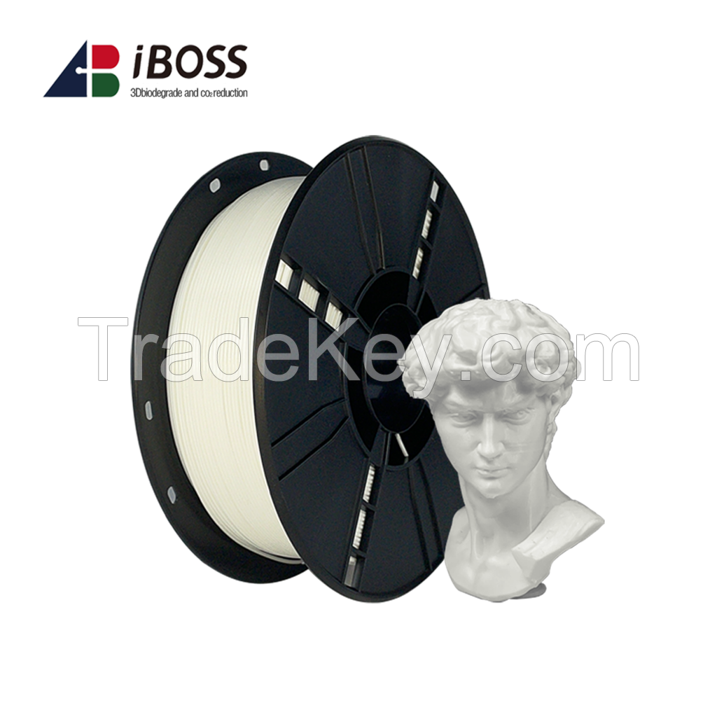 iBOSS PLA Plus (PLA+) 3D Printer Filament 1.75mm, 1kg Spool (2.2lbs) Toughness Enhanced 3D Printing Filament, Dimensional Accuracy +/- 0.02mm, 1.75mm PLA Plus Filament, Fit Most FDM Printer(White)