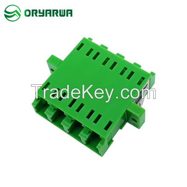 LC Quad Fiber Optic Adapter One Piece Type