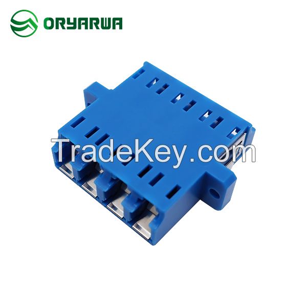 LC Quad Fiber Optic Adapter With Inner Shutter