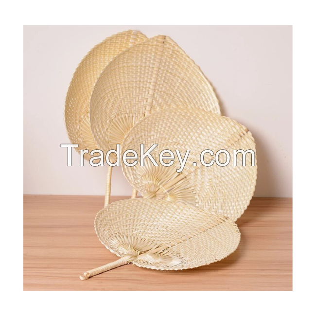 Wholesale traditional bamboo hand fan from Vietnam Natural palm leaf hand fan for sale hanging fan made of bamboo for export