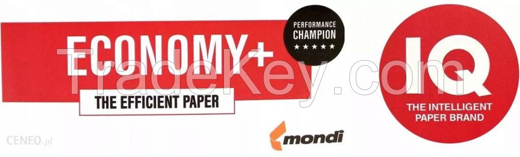 Mondi IQ Economy+  A4 paper, 80 GSM, one Box of 5 Reams