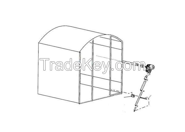 Greenhouse DC voltage gear motor for film roll up ventilation