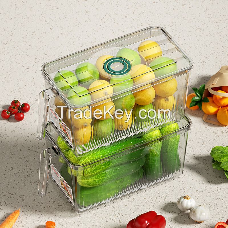 Drawer Type Refrigerator Organiser with Handle Food Container