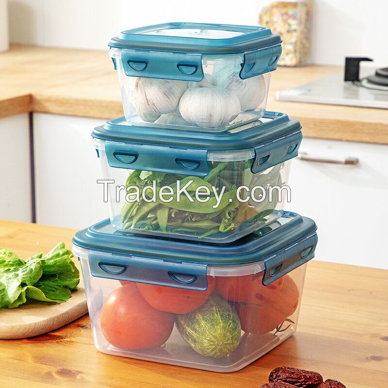 Plastic Crisper Cereal Organizer Moisture-proof Sealed Boxes