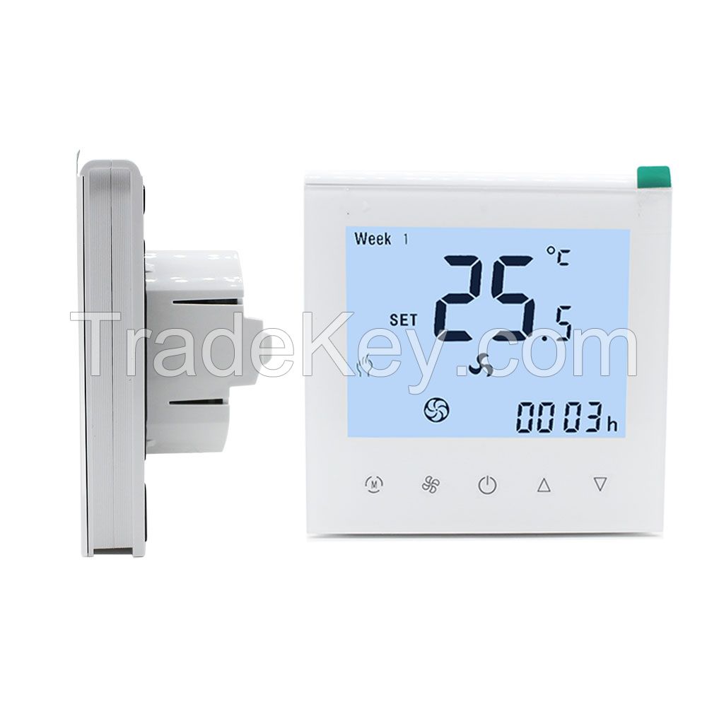 WF11 OEM ODM Customized Fan Coil Unit Wifi Programmable 2 Pipe 4 Pipe Smart Thermostat For Room