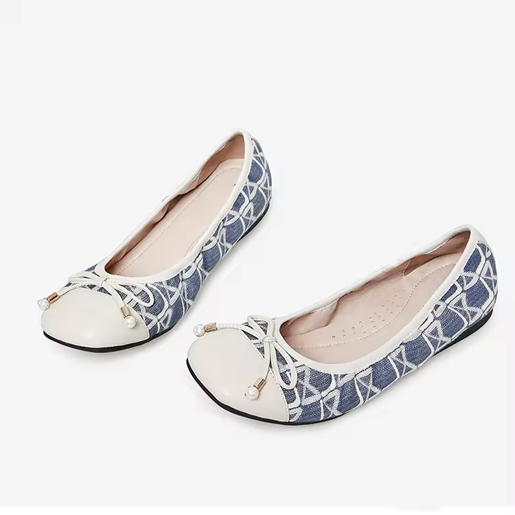 Round Toe Causal Fold Up Female Women Wedding Flats Ballets