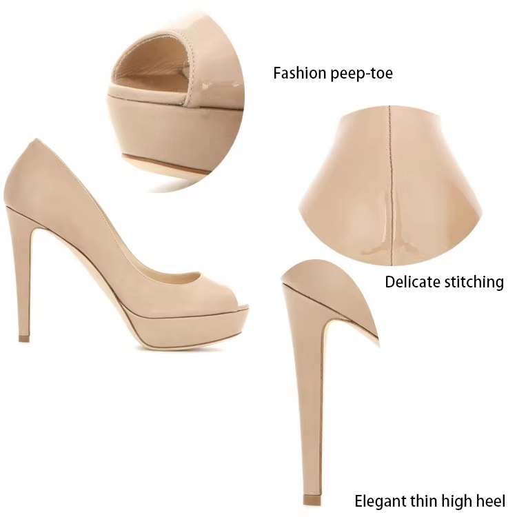 Summer Fashion New Design Twinkle Wholesale Customized Logo High Heel Platform Women Pumps