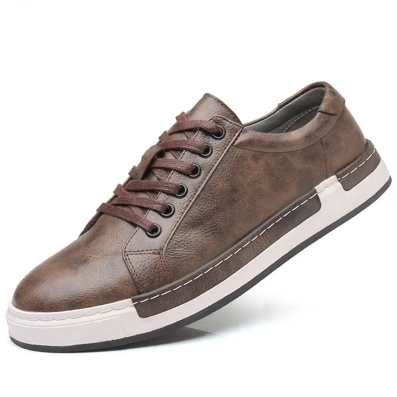 British lace-up menÃ¢ï¿½ï¿½s walking style shoes large size footwear casual shoes for men