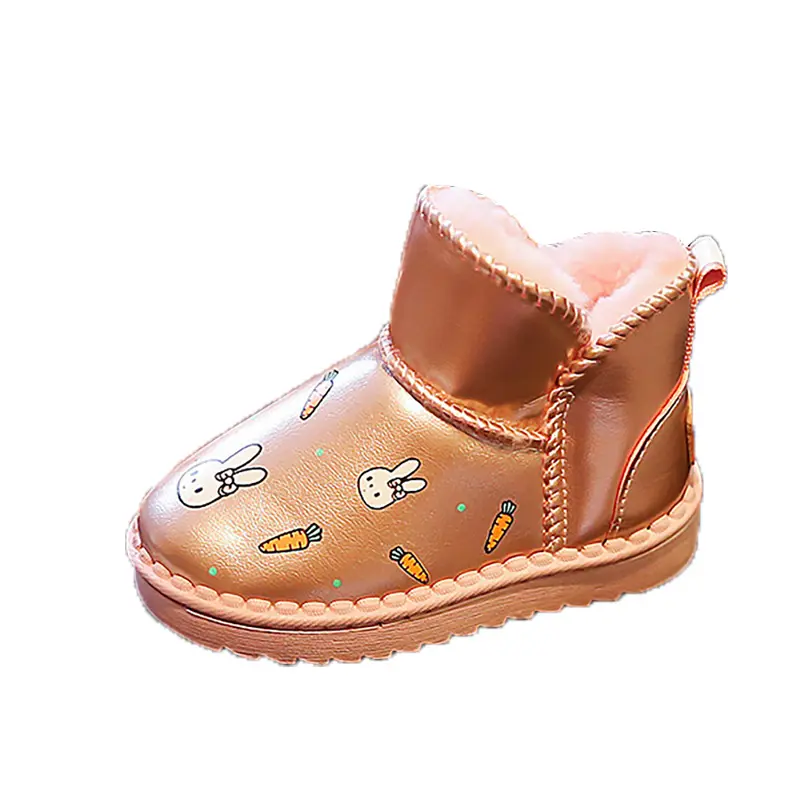 wholesale cartoon cute snow boots toddlerÃ¢ï¿½ï¿½s natural girl winter fluffy shoes warm European brand cheap