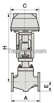 Control valves pneumatic type single seat regulator for high,medium,low temperature and medium,low pressure gas or fluid