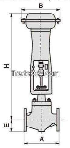 Control valves pneumatic type single seat regulator for high,medium,low temperature and medium,low pressure gas or fluid