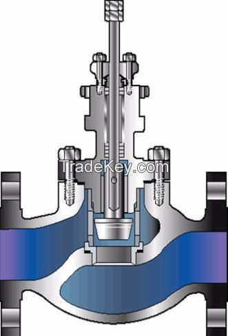 Pneumatic sleeve type single seat control valve/regulator