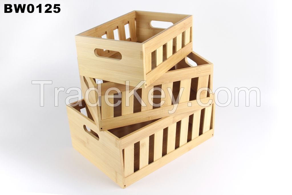 SET OF 3PCS BAMBOO BASKET