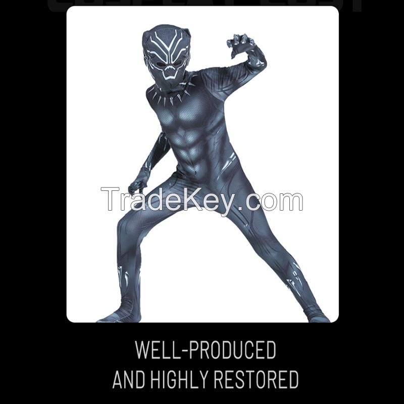 Black Panther Bodysuit Parallel Universe cos Black Panther adult Kids hero costume