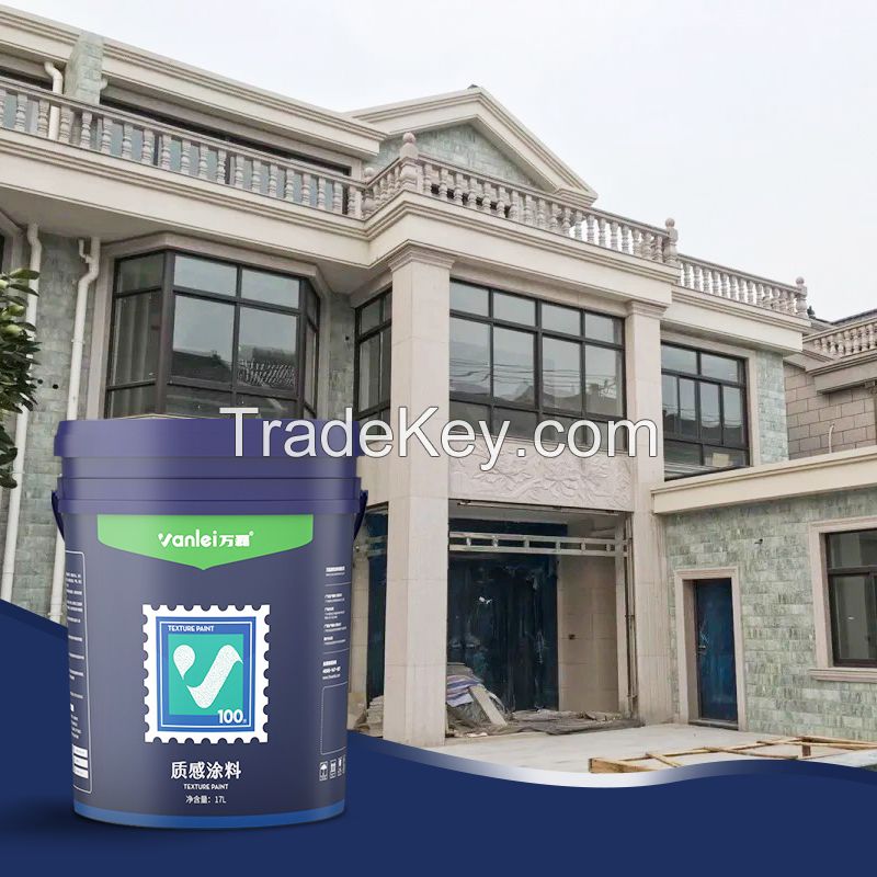 Wanlei Stone Paint Excellent Weather Resistance home Texture Wall Paint