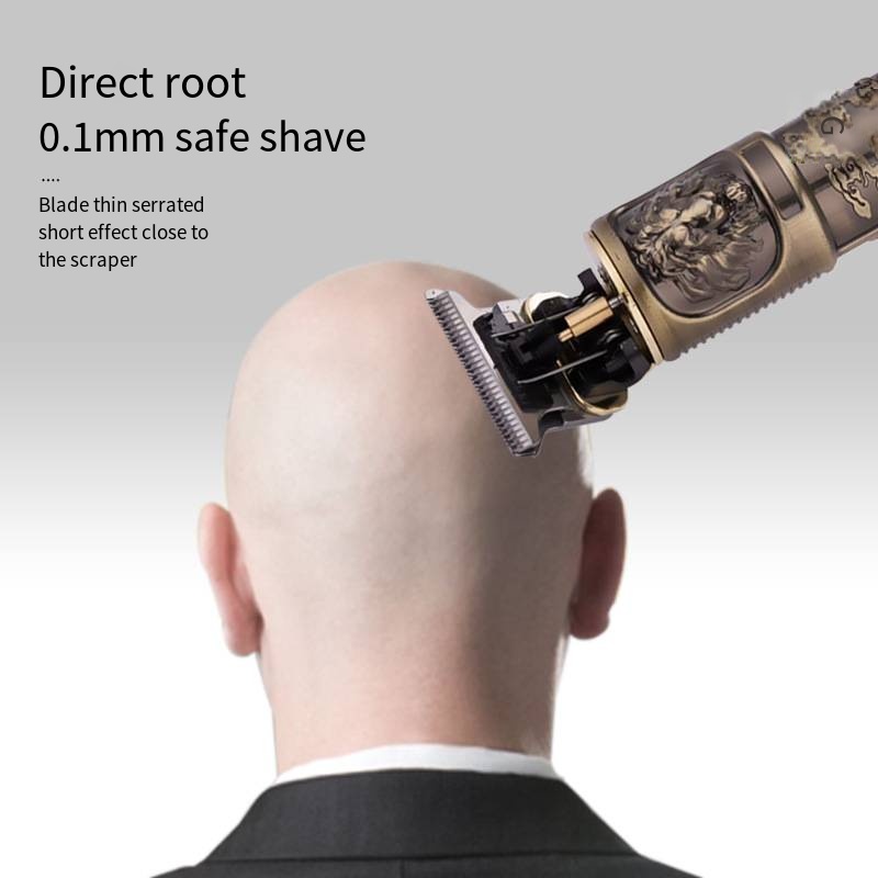 High Quality Charge And Plug Large Capacity Lithium Electric Shear  Bald Head Gradient Intelligent Control T9 Hair Clipper