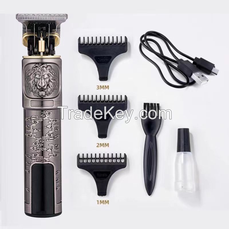 China suppliers High power Large capacity lithium electricity Electric fader retro T-shaped cutter head Hair clipper