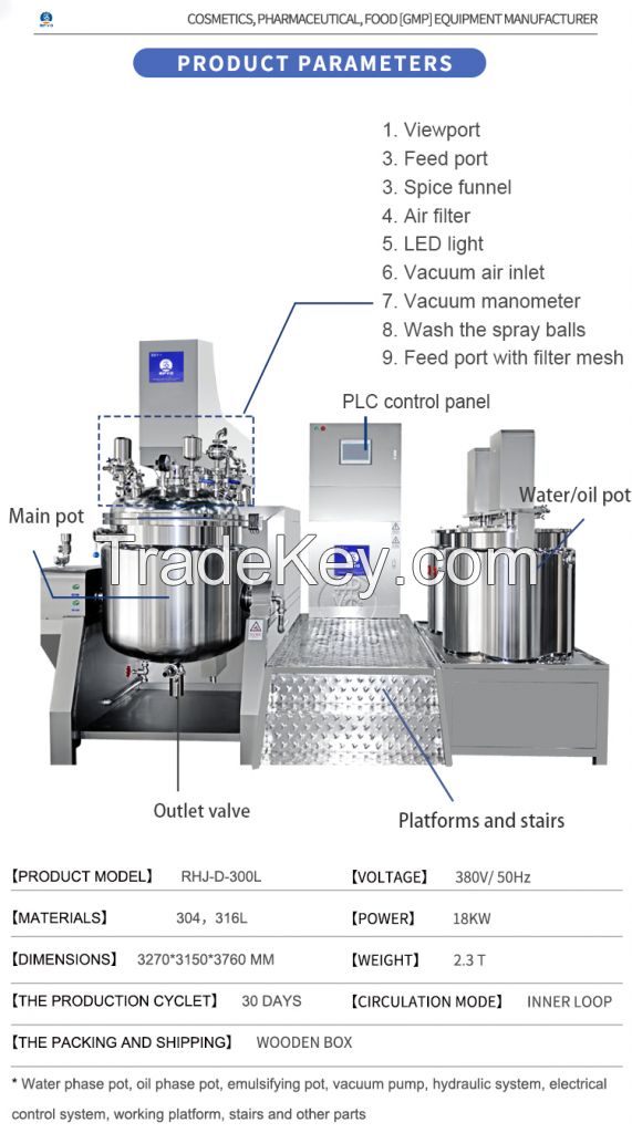 Vacuum homogenizer emulsifier