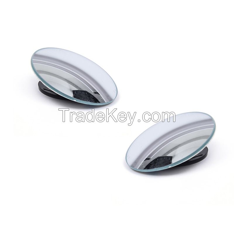 Blind Spot Mirror Glass Convex Lens Frameless Adjustable Blind Spot Mirror for All Universal Vehicles Car Stick