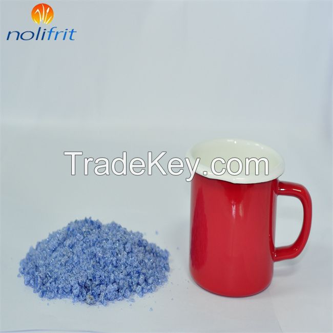 Titanium white cover coat enamel frit for steel cold coil