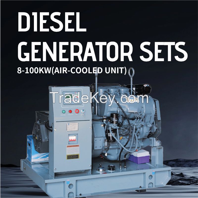 Diesel generator set (open) 8-100KW(air-cooled unit)