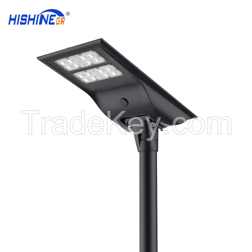 Hishine Group Factory End Price 100W All in One Solar Power LED Street Road Lighting Lamp Outdoor Integrated