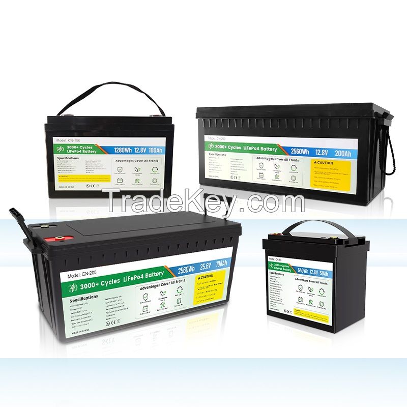 12.8V 200Ah 2560Wh Rv Battery Lifepo4 Battery Built In BMS Off Grid Energy Storage System Marine RV