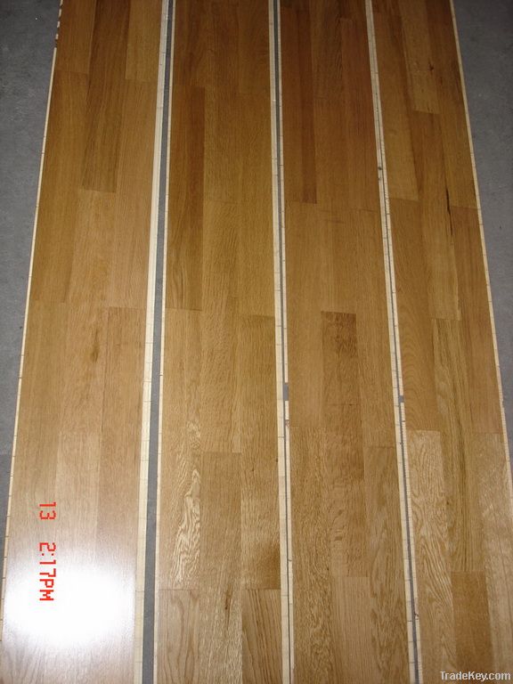 three layer three strip wood flooring in oak, walnut , maple, cherry