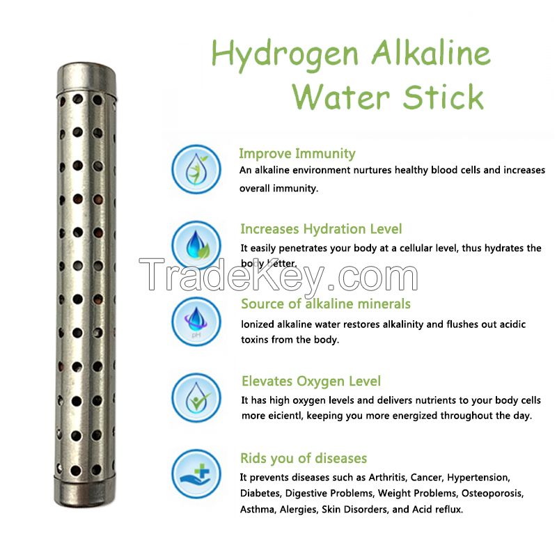 Custom pH 8-9 tourmaline energy hydrogen health magnetic water stick