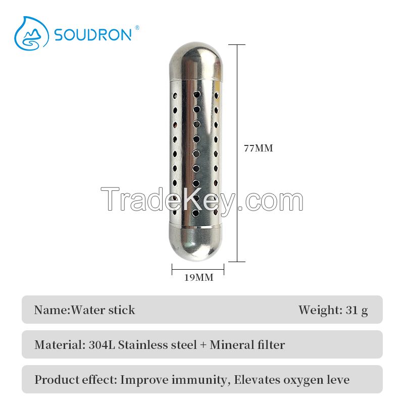 Portable mineral negative ion hydrogen purifier alkaline water stick