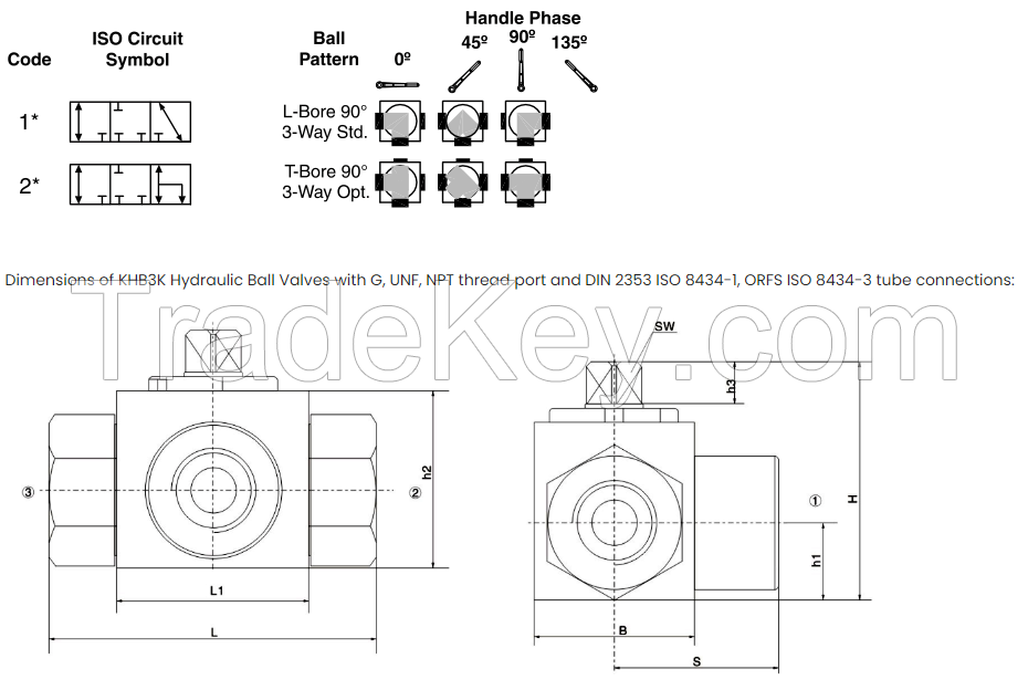 3 Way Hydraulic Ball Valve