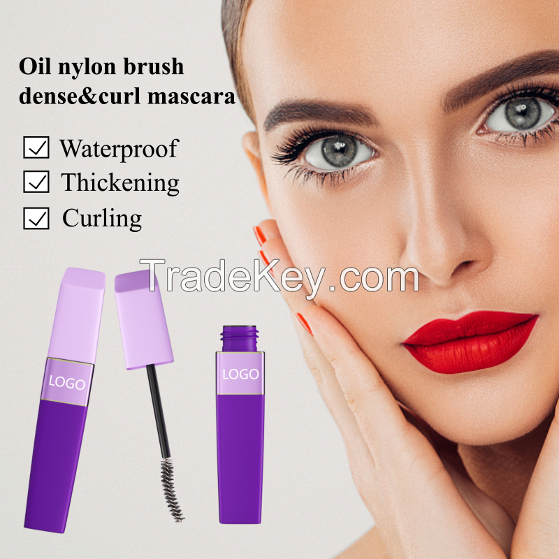 Custom Thick Curling Waterproof Mascara  Vegan Clear Fiber Mascara Tube