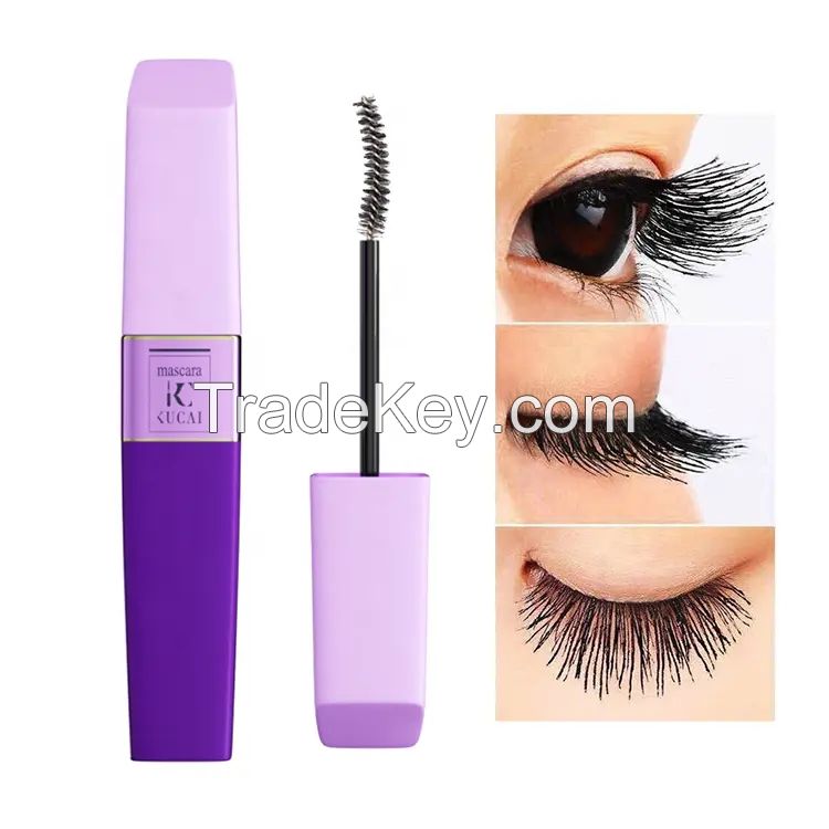 Custom Thick Curling Waterproof Mascara  Vegan Clear Fiber Mascara Tube