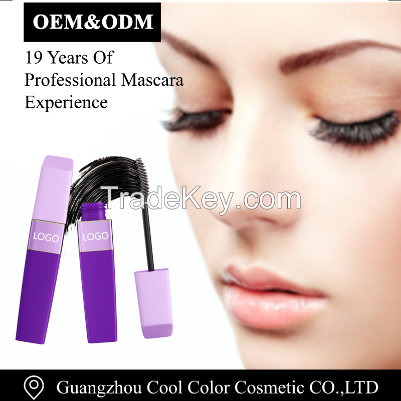 Custom Thick Curling Waterproof Mascara  Vegan Clear Fiber Mascara Tube