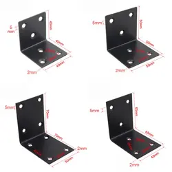 Manufacturer Wholesale  90 Degree Black Stainless Steel Metal L Angle Mounting Bracket Corner Bracket