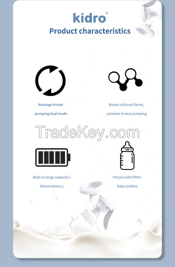 Manual breast pump, two suction