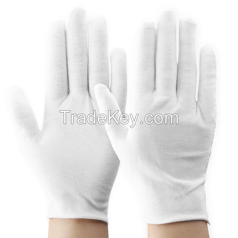 Quality white cotton gloves