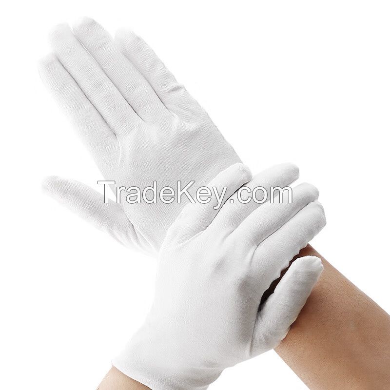 Quality white cotton gloves