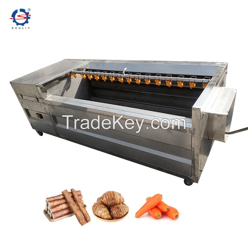 potato ginger washing machine brush roller carrot cassava potato turmeric yam washing peeling machine