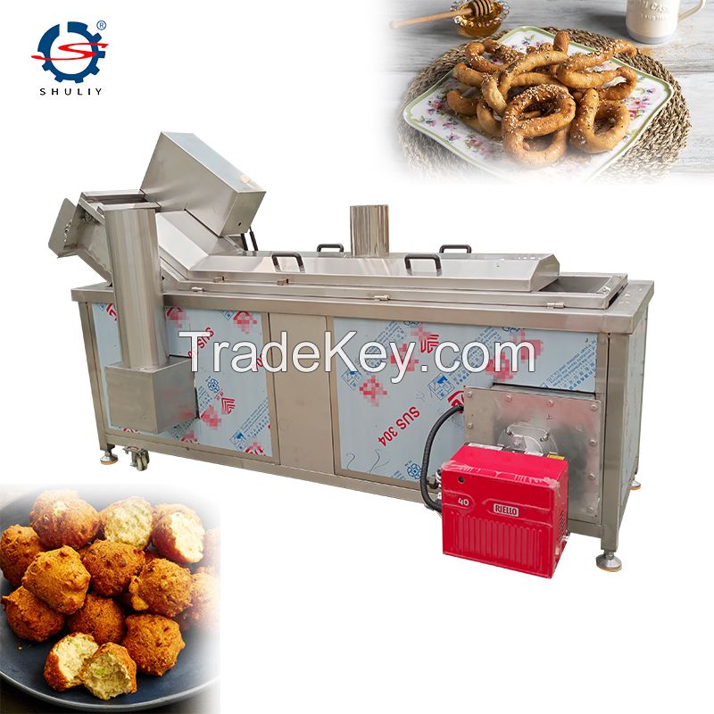 low price gas heating and electric heating continuous automatic oil fryer machine