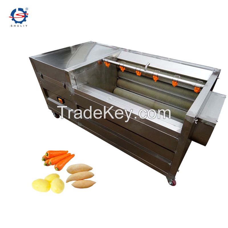 potato ginger washing machine brush roller carrot cassava potato turmeric yam washing peeling machine