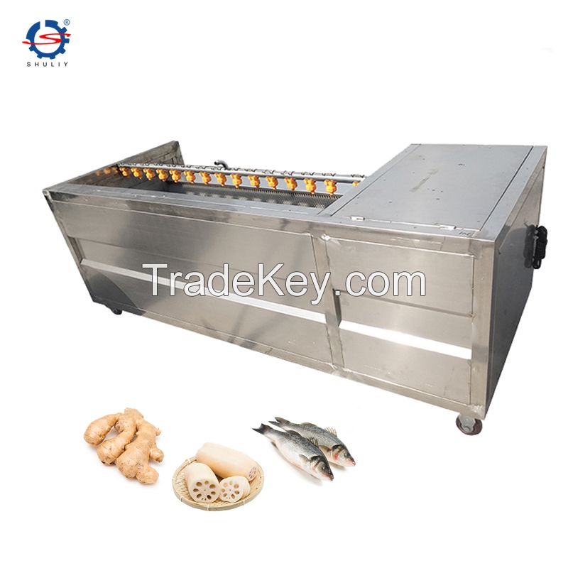 potato ginger washing machine brush roller carrot cassava potato turmeric yam washing peeling machine