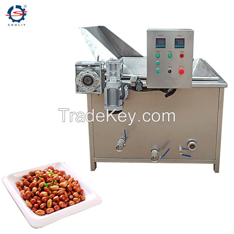 Discharging Chicken Plantain Potato Banana Cassava Chips Fryer Machine 